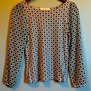 Ann Taylor Loft Duofabric Long Sleeve Medallions